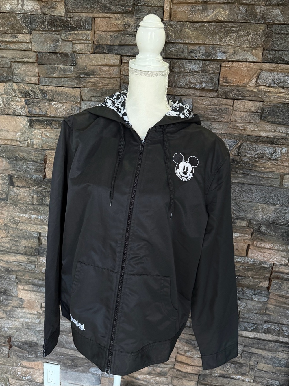 Disney Black Mickey Mouse Hooded Raincoat with Character Lining - Picture 7 of 15